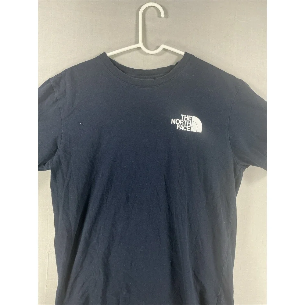 The North Face Mens Black Graphic Print Cotton Short Sleeve T-Shirt Size Medium